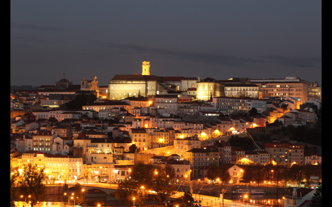 Night Time Coimbra Skyline
